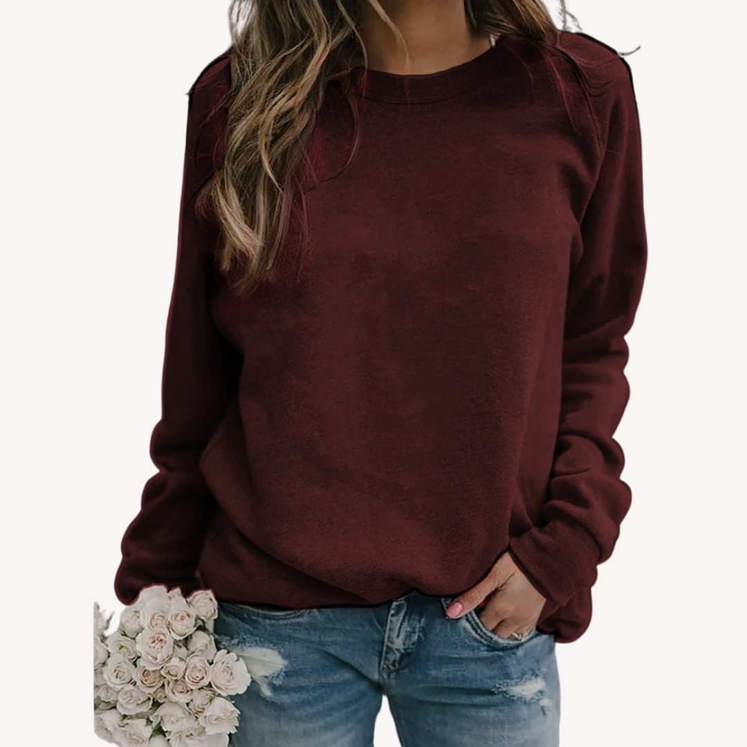 Casual Crew Neck Sweatshirt | Relaxed Fit Pullover