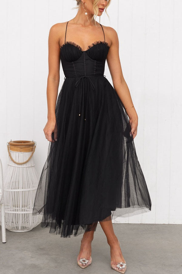 Women's Sleeveless Corset Maxi Dress