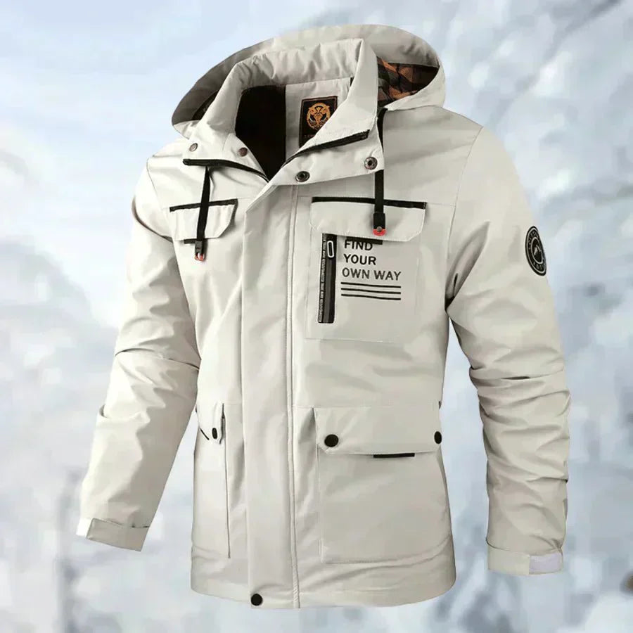 Hooded Parka Jacket - Multi Pocket Design