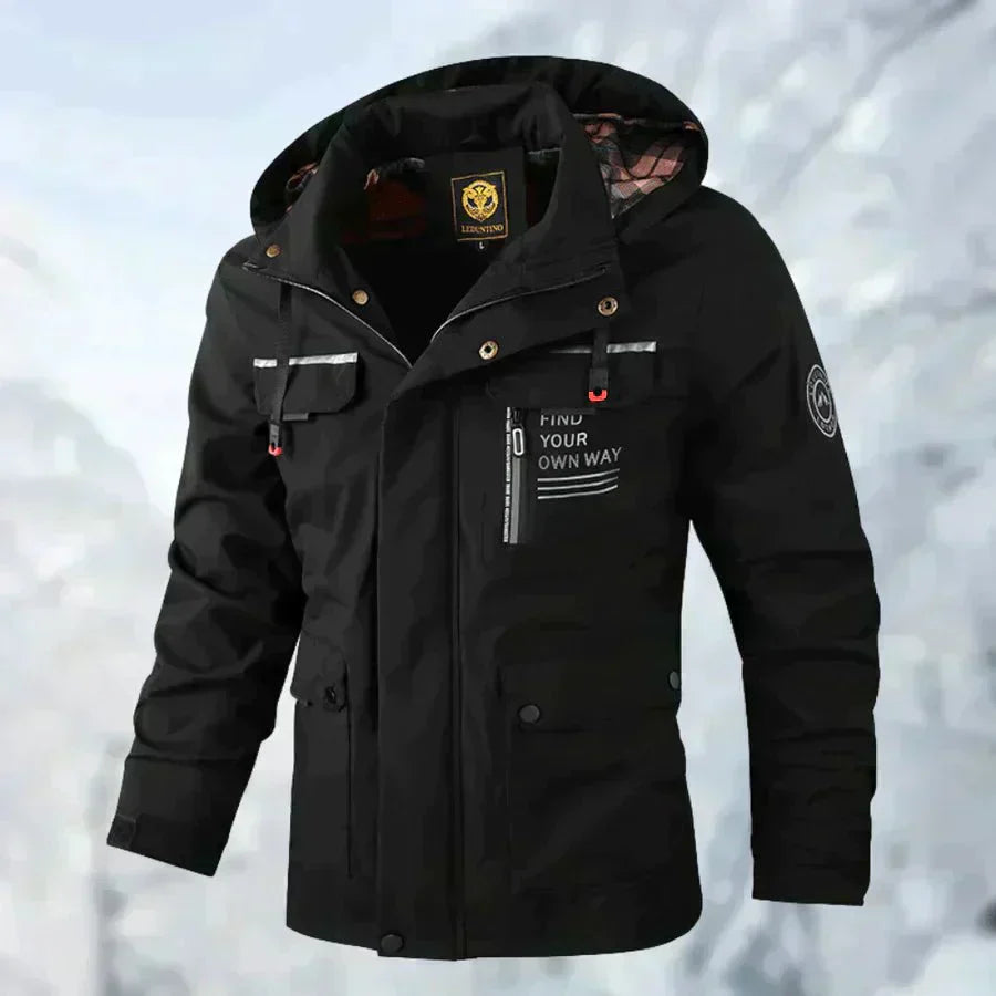 Hooded Parka Jacket - Multi Pocket Design