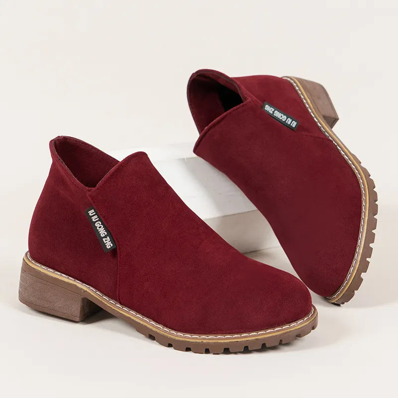 Ankle Boots | Block Heel with Side Zip