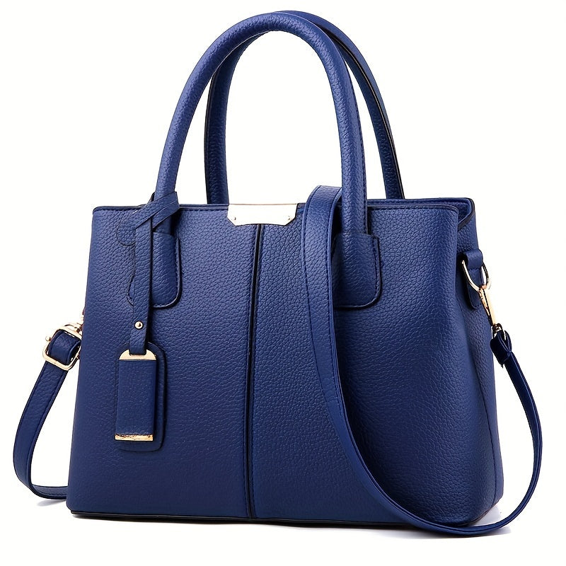 Handbag - Structured Shoulder Bag with Strap Detail