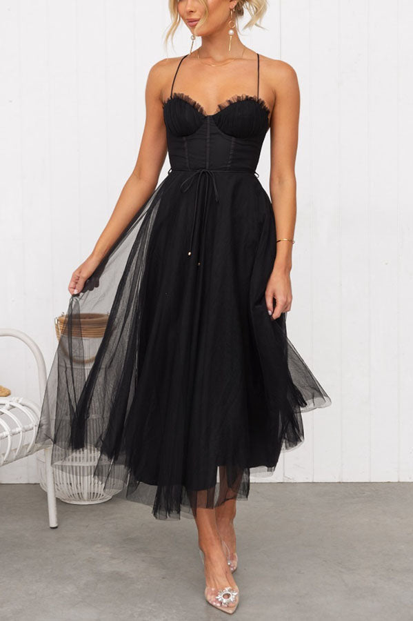 Women's Sleeveless Corset Maxi Dress