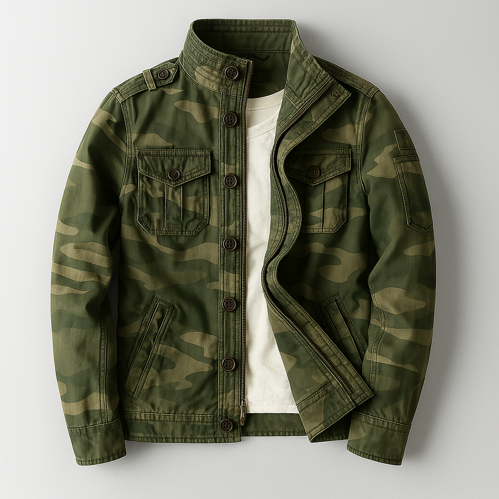 Utility Jacket | Button Front Casual Style