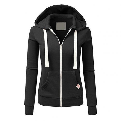 Zip Up Hoodie - Slim Fit with Drawstring Hood