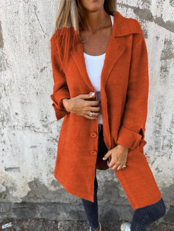 Longline Coat | Button Front with Collared Design