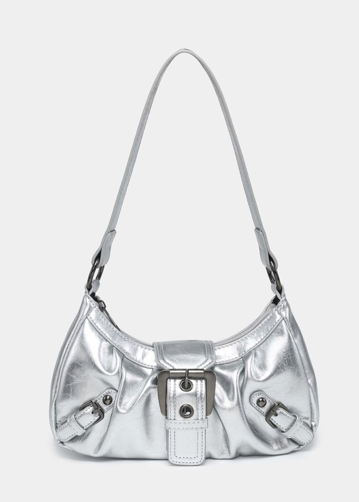 Shoulder Bag - Front Buckle with Structured Shape