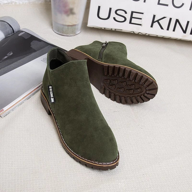 Ankle Boots | Block Heel with Side Zip