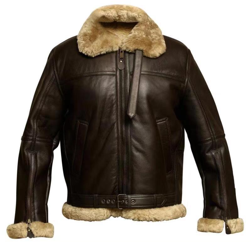 Aviator Bomber Jacket - Zip Front with Wide Collar