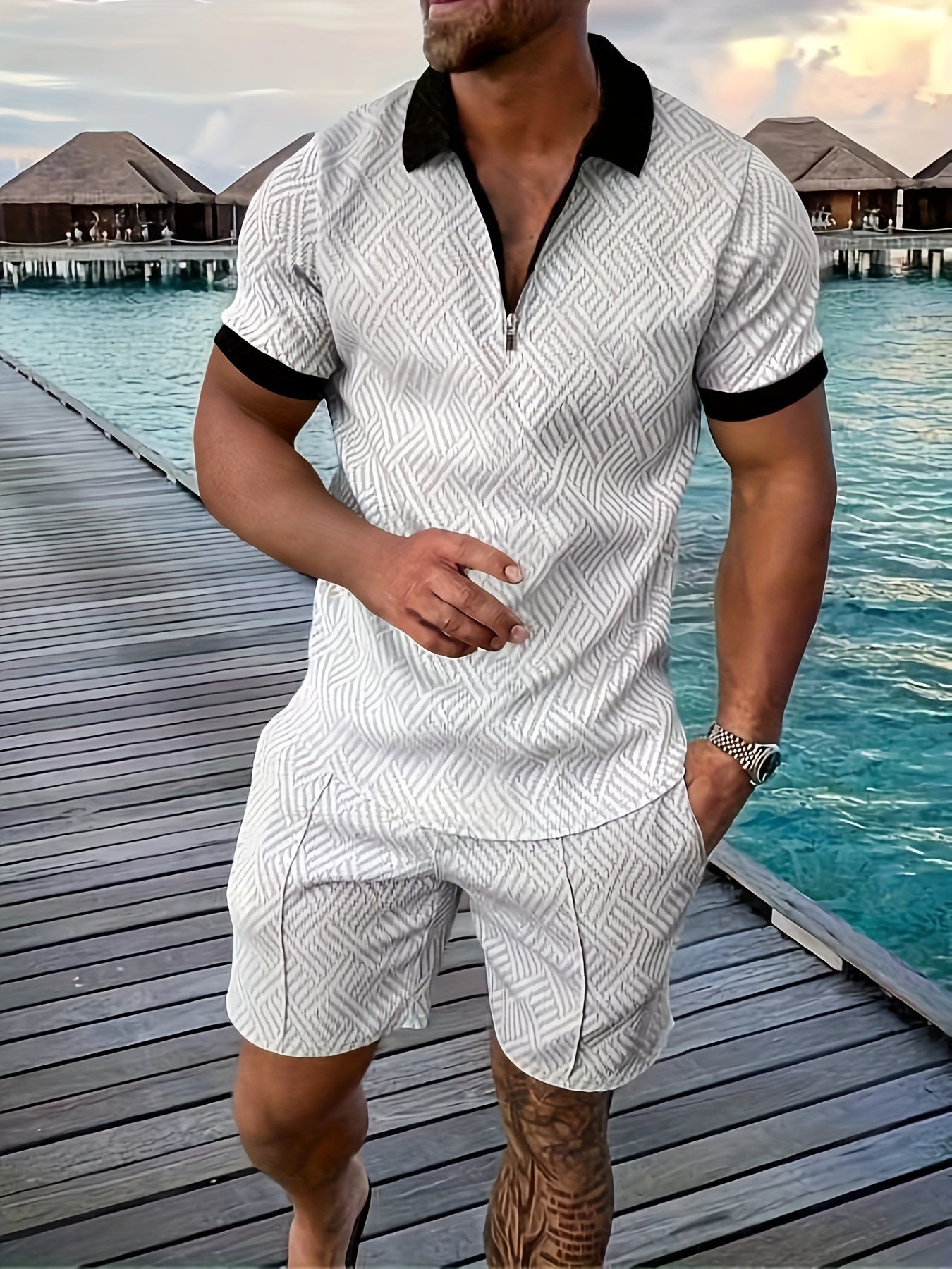 Men's Shirt and Shorts Set