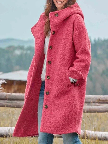 Long Coat - Oversized Button Front