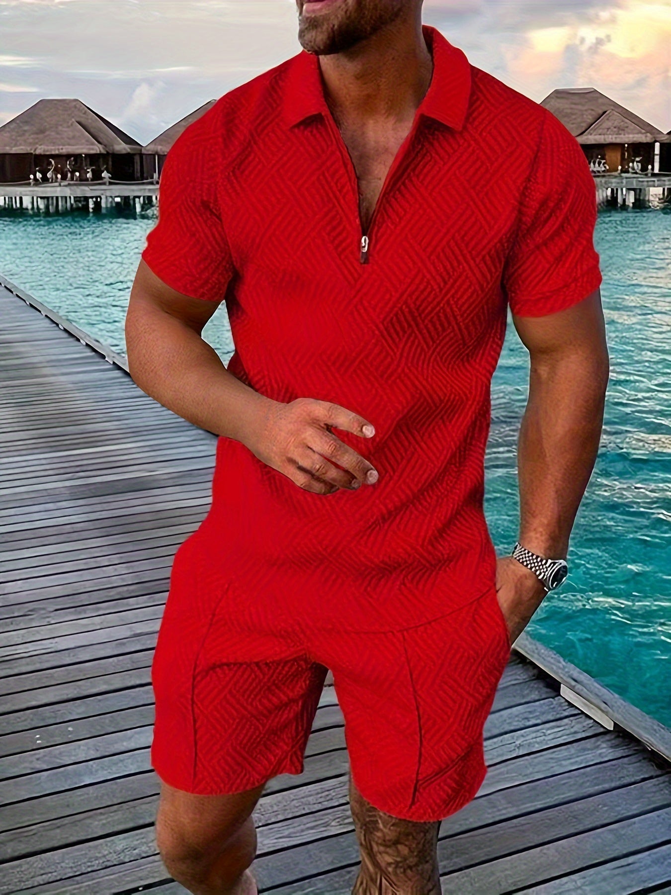 Men's Shirt and Shorts Set
