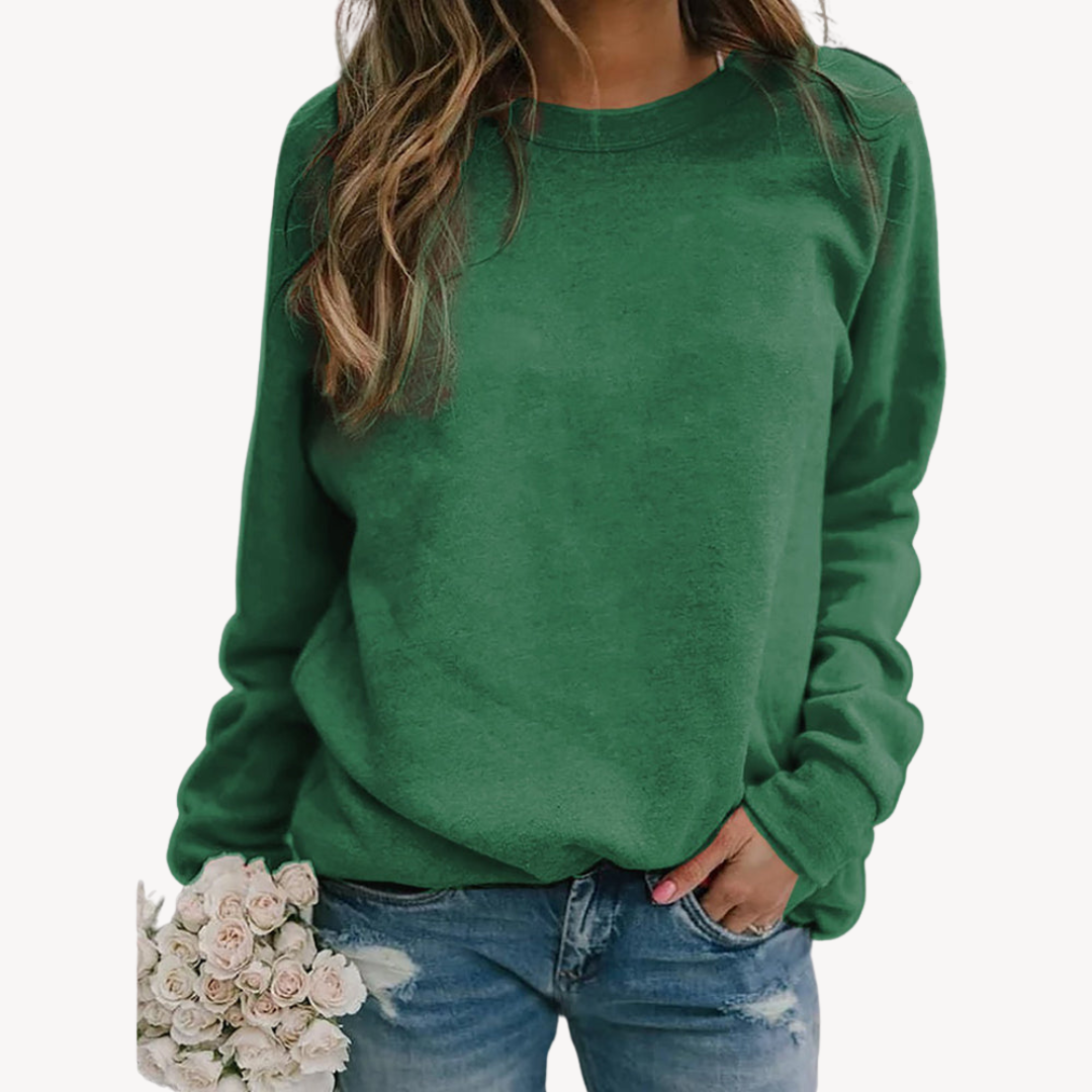 Casual Crew Neck Sweatshirt | Relaxed Fit Pullover