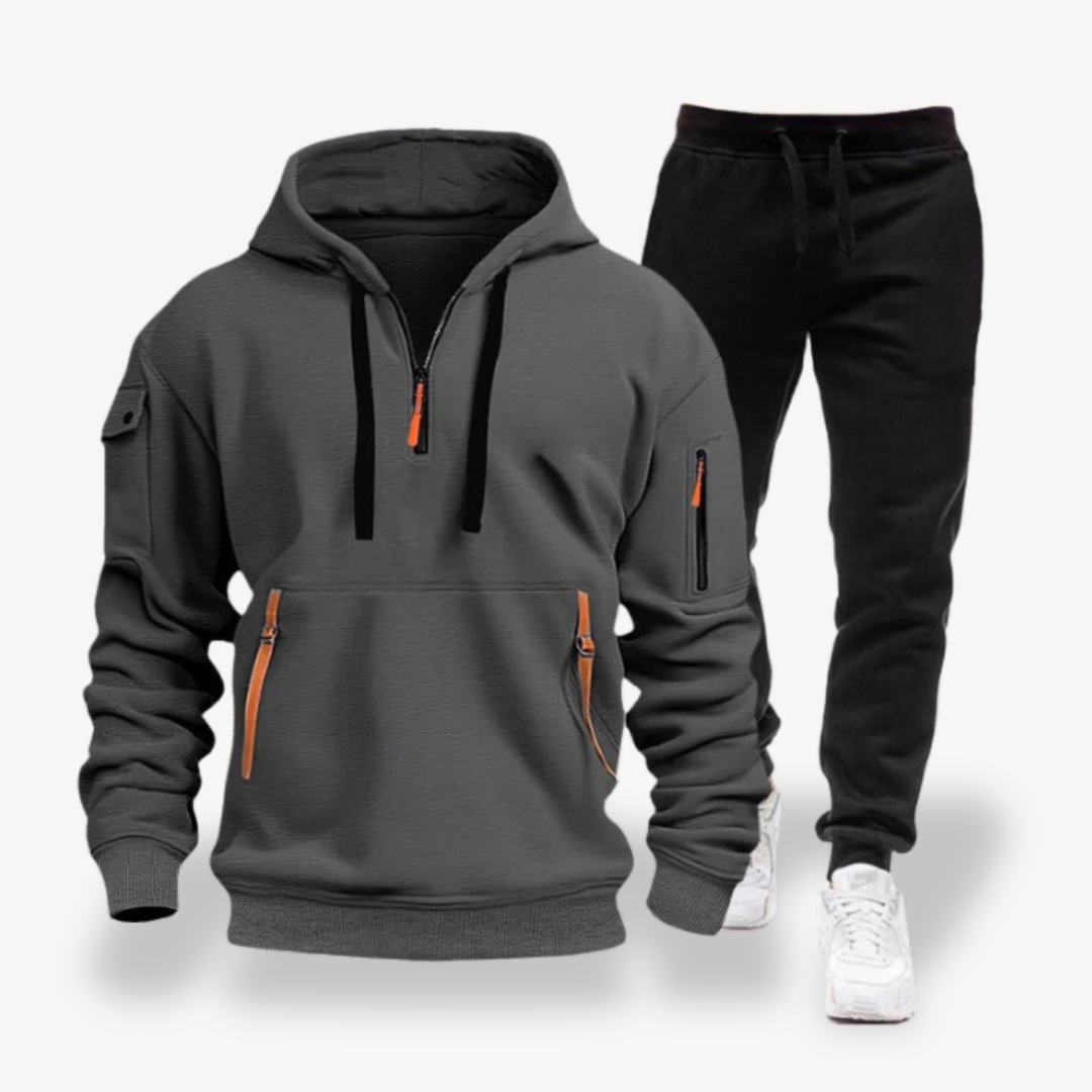 Tech Tracksuit Set - Half Zip Hoodie and Joggers