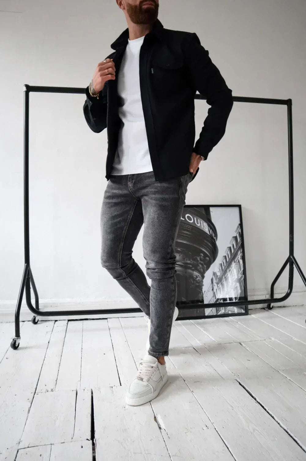 Men’s Trucker Jacket | Button Up Overshirt For Layering And Casual Wear
