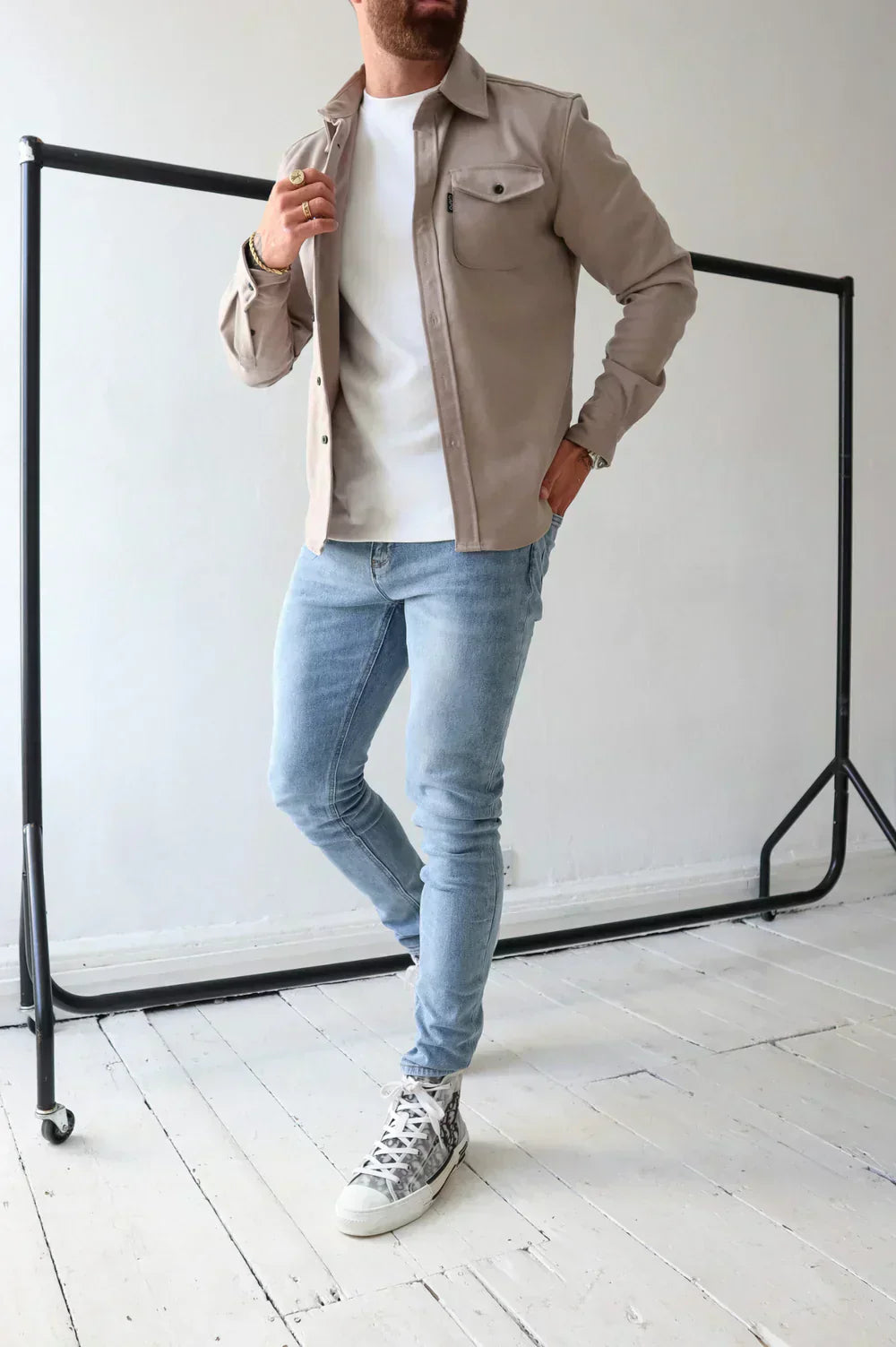 Men’s Trucker Jacket | Button Up Overshirt For Layering And Casual Wear