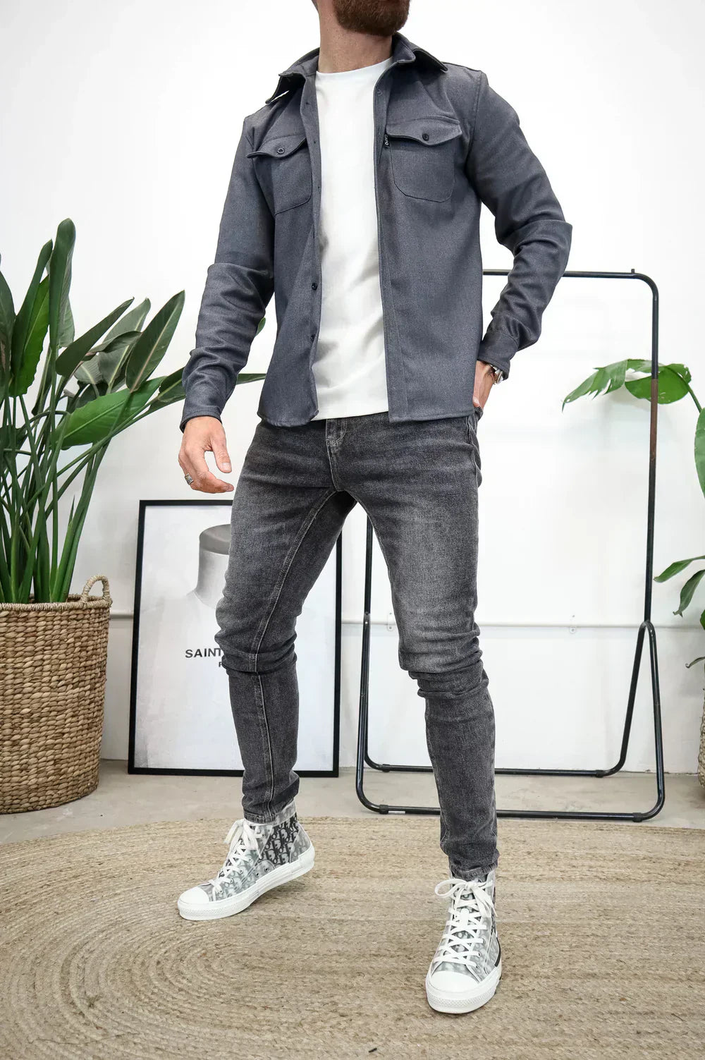 Men’s Trucker Jacket | Button Up Overshirt For Layering And Casual Wear
