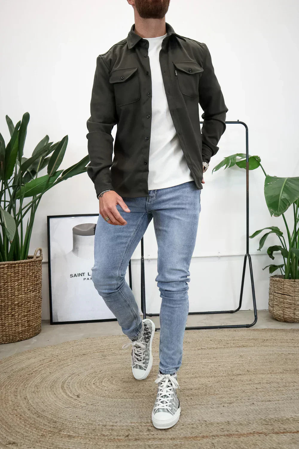 Men’s Trucker Jacket | Button Up Overshirt For Layering And Casual Wear