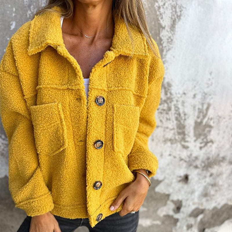 Button Front Jacket | Relaxed Fit with Collared Design