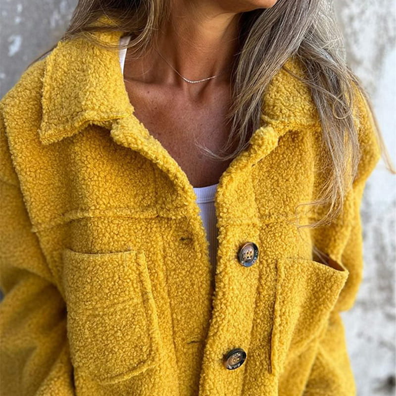 Button Front Jacket | Relaxed Fit with Collared Design