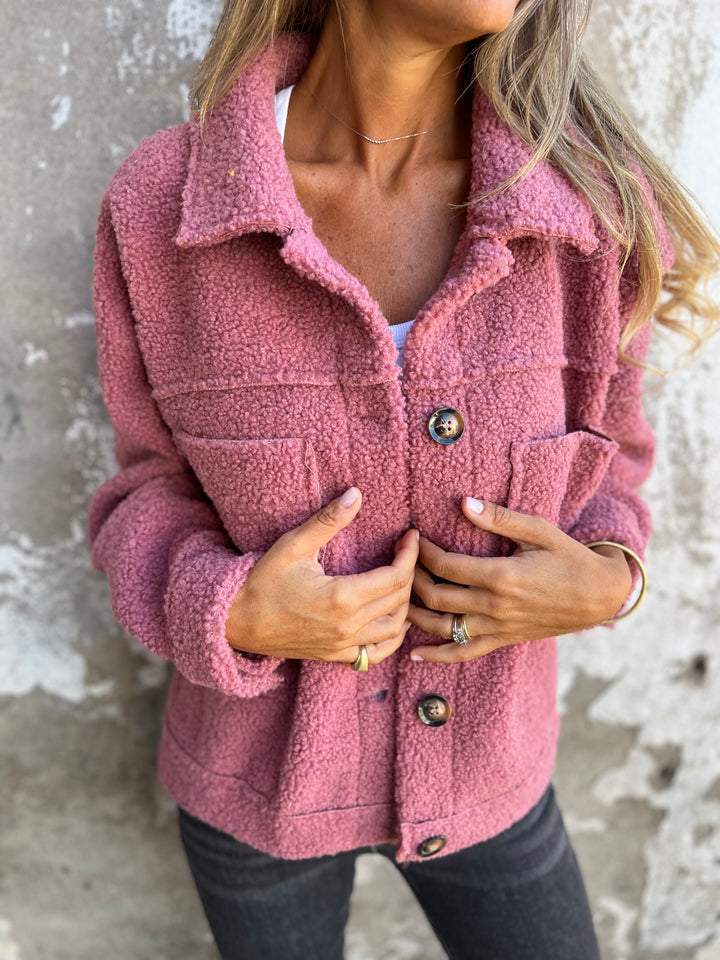 Button Front Jacket | Relaxed Fit with Collared Design