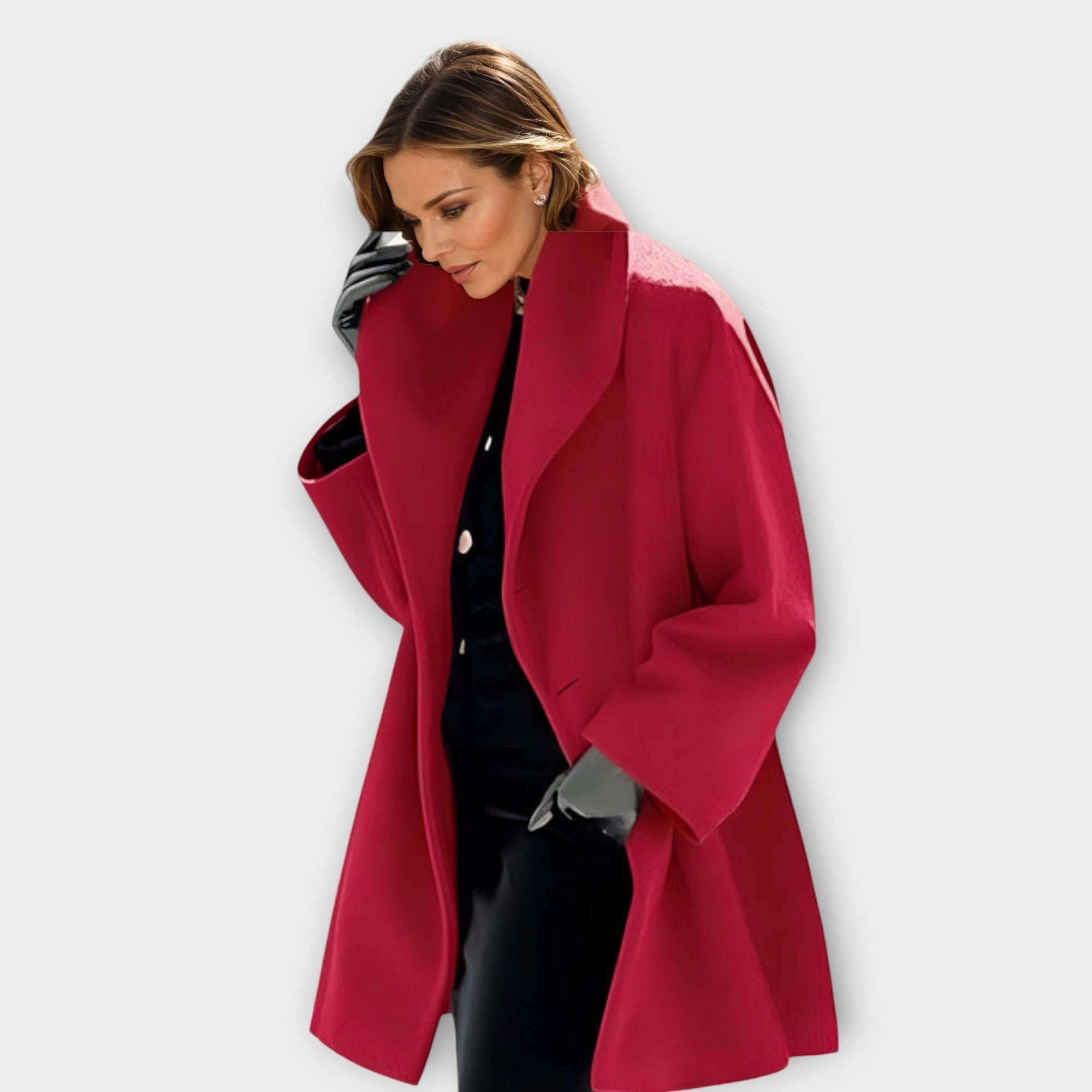 Oversized Overcoat - Relaxed Fit with Wide Lapel