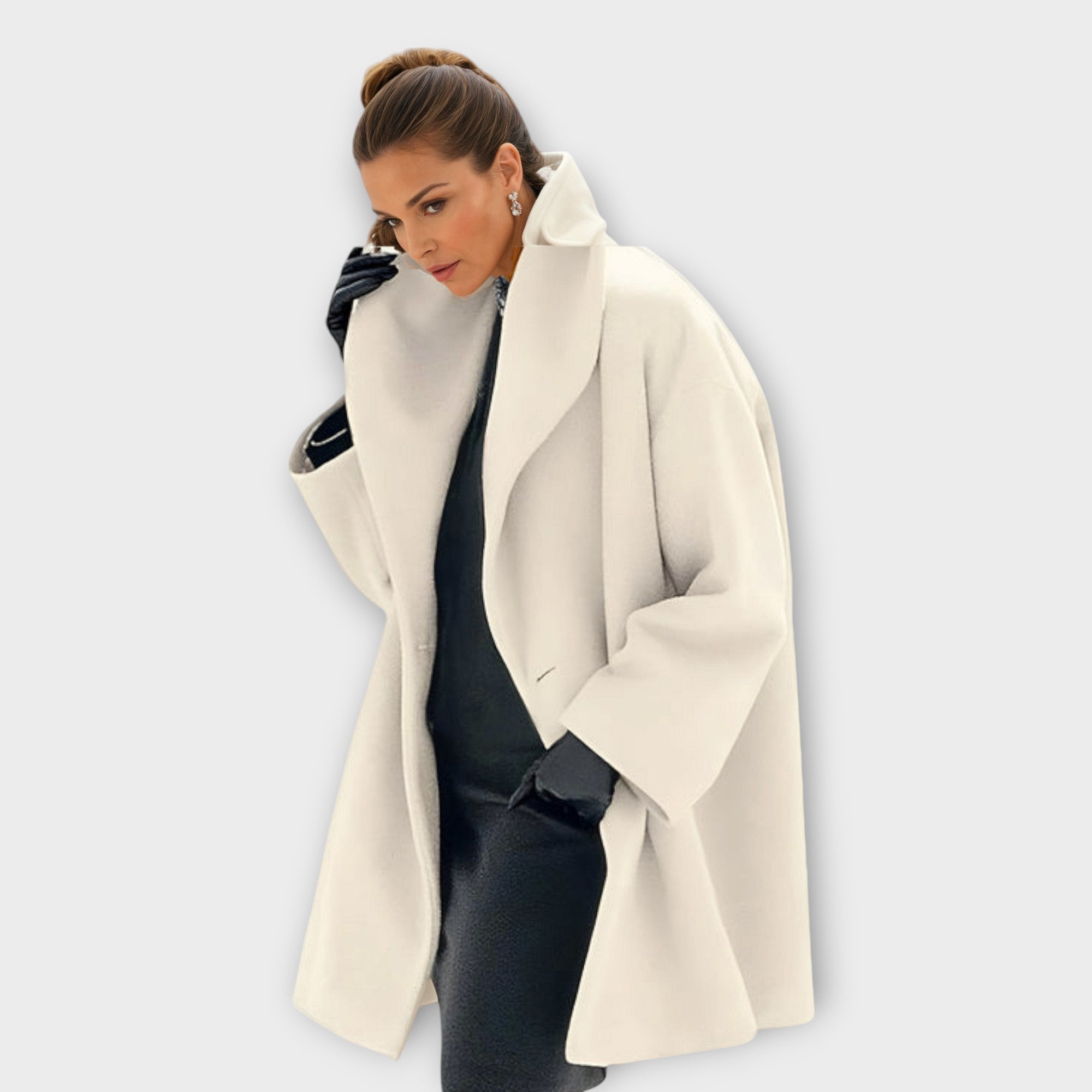 Oversized Overcoat - Relaxed Fit with Wide Lapel