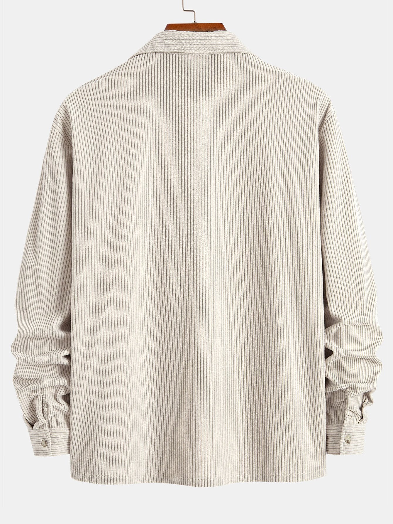 Open Collar Shirt | Long Sleeve Button Down
