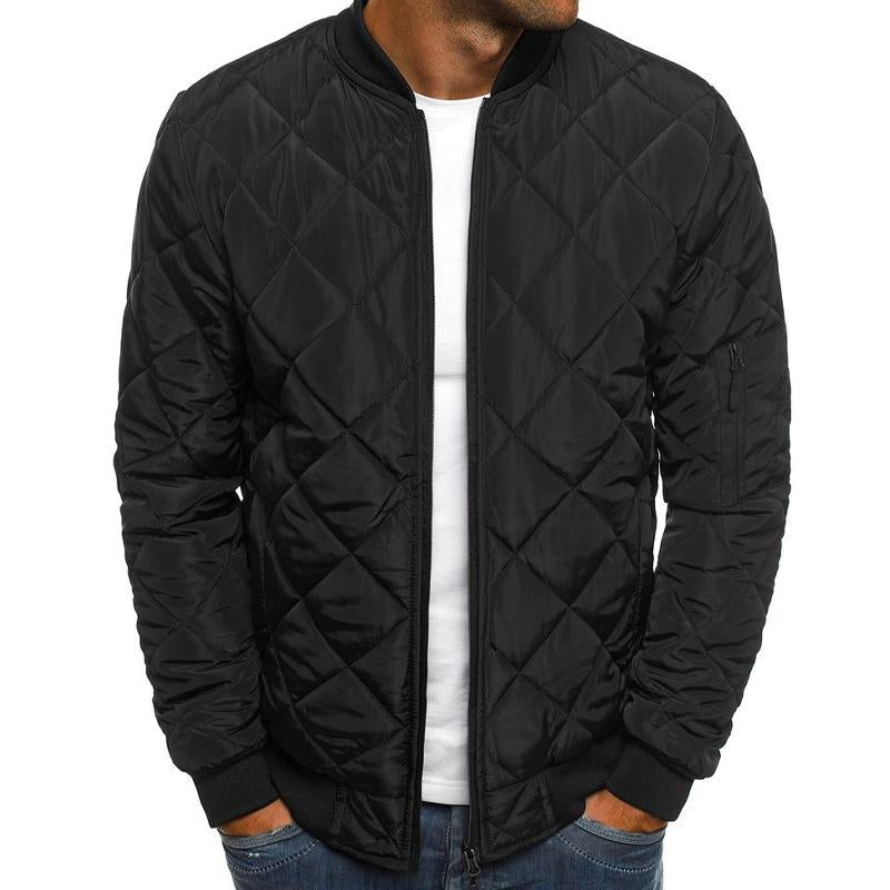 Quilted Bomber Jacket | Zip Front Classic Fit