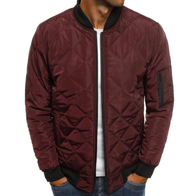 Quilted Bomber Jacket | Zip Front Classic Fit