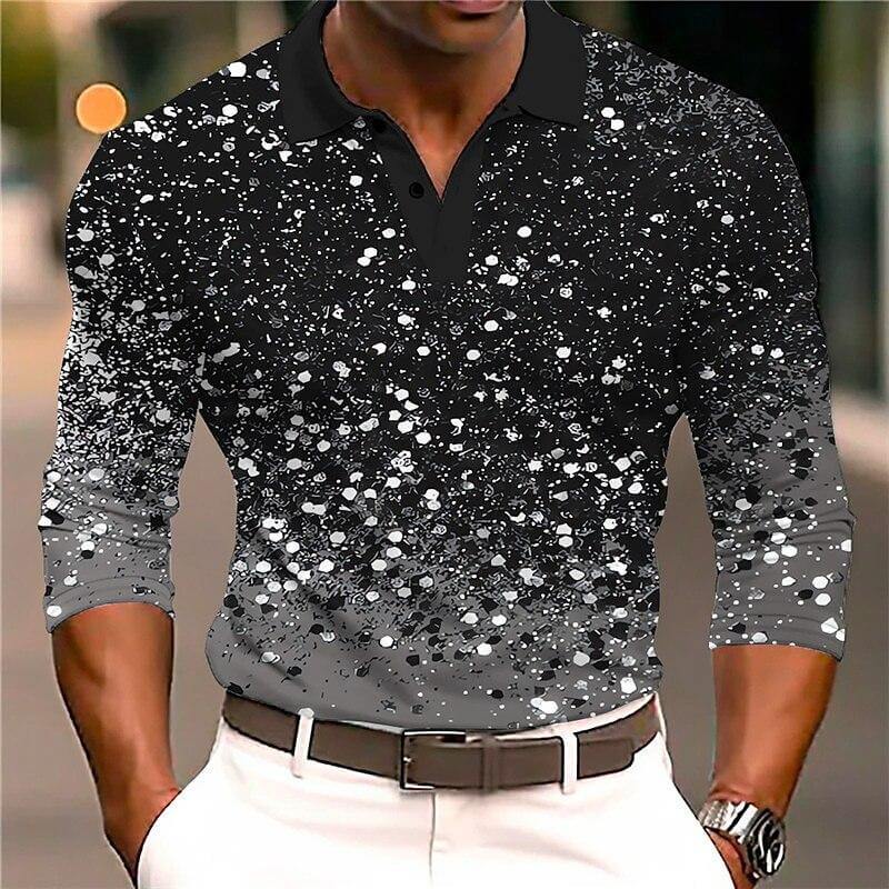 Long Sleeve Polo Shirt - Slim Fit Party Style
