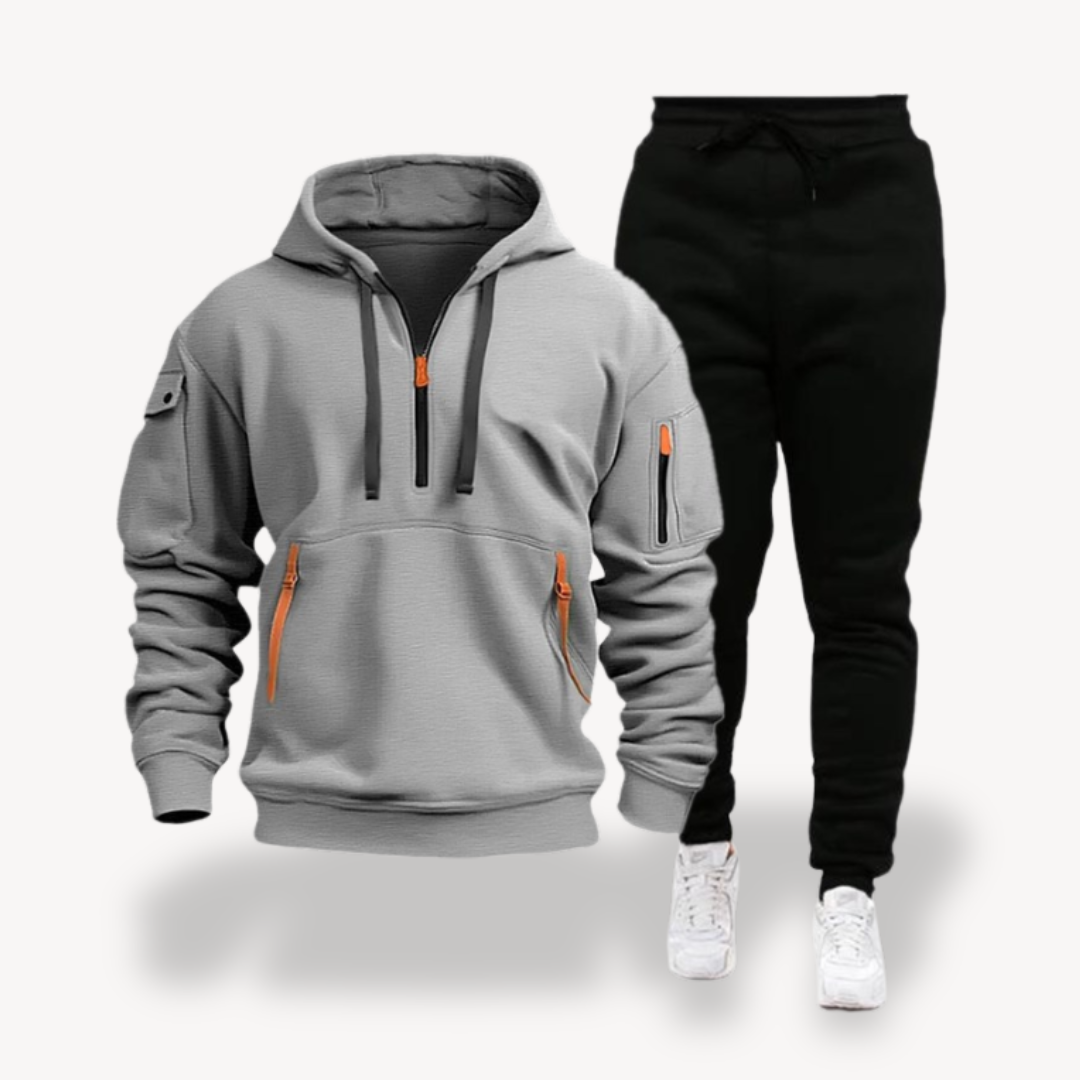 Tech Tracksuit Set - Half Zip Hoodie and Joggers