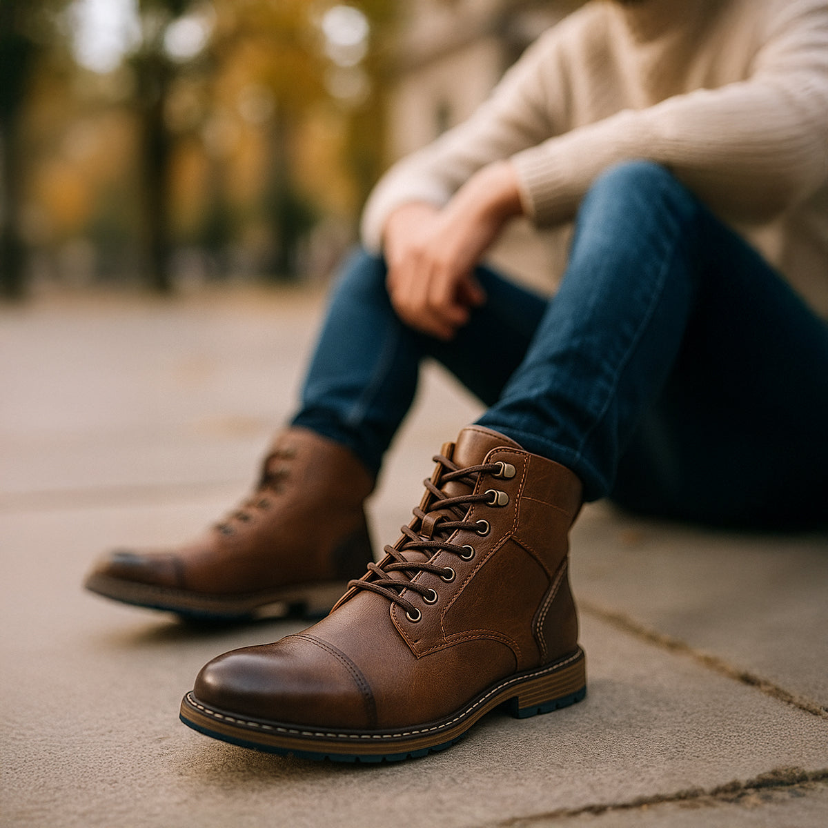 Men’s Lace Up Ankle Boots | Rugged Casual Smart Boots
