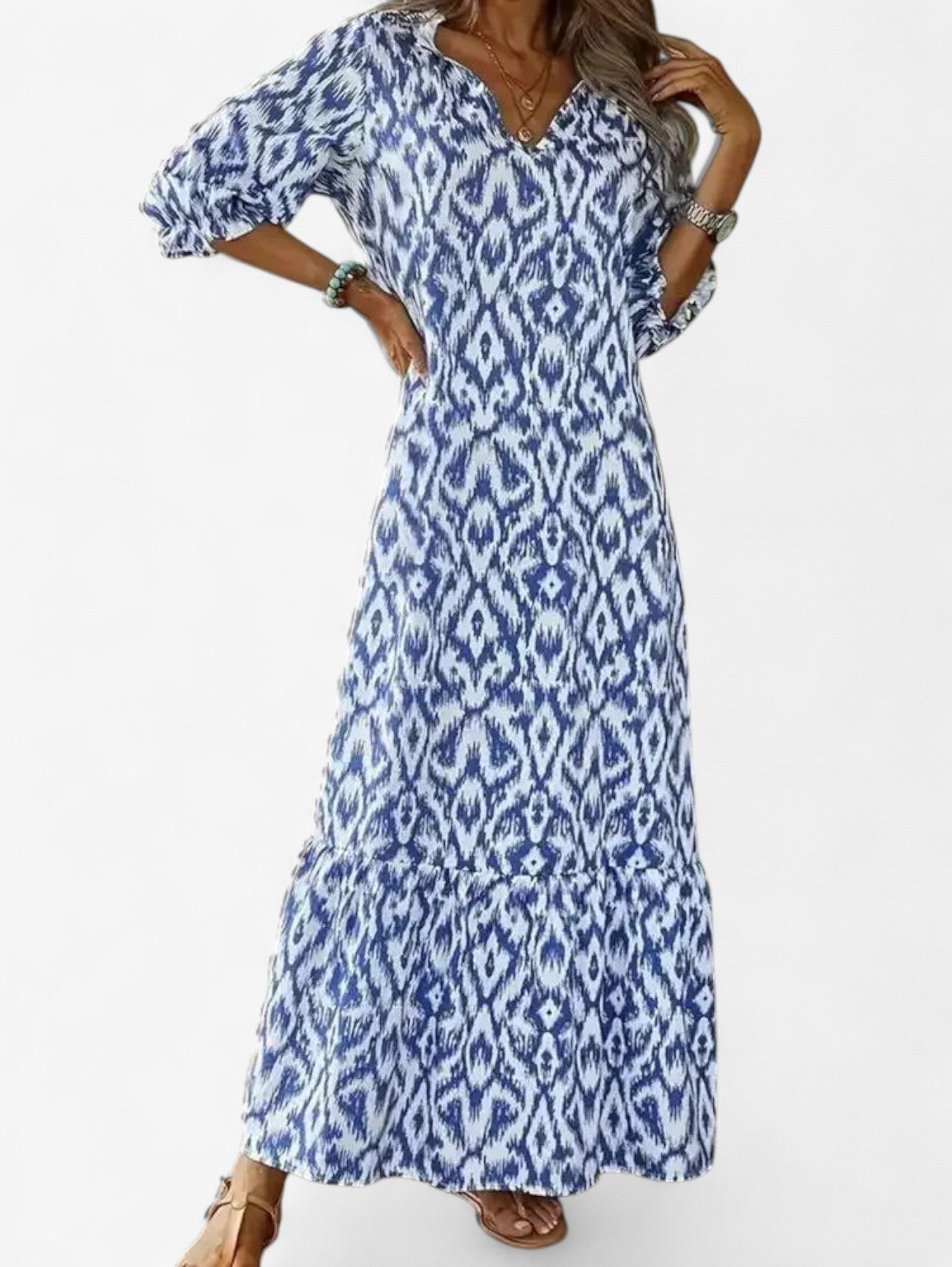Women’s Summer Boho V Neck Maxi Dress