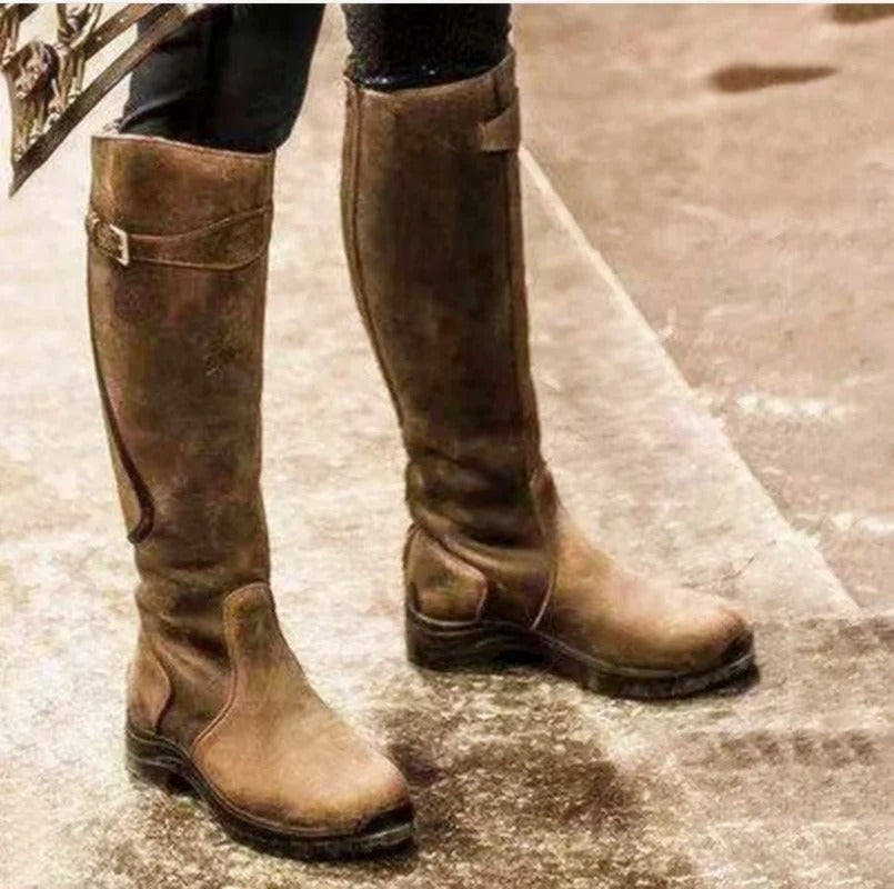 Knee High Boots for Walking - Grip Sole Outdoor Style