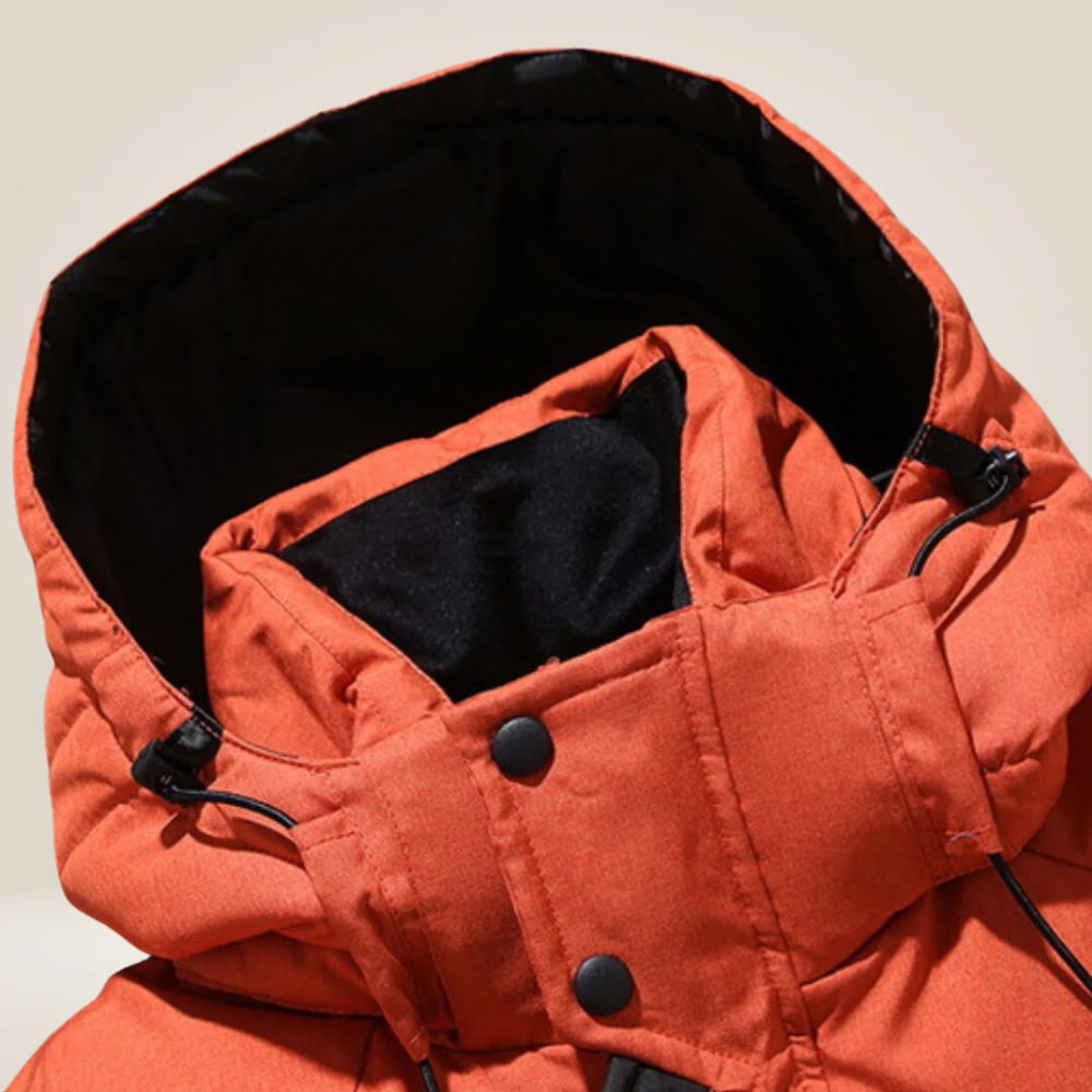 Winter Puffer Jacket | Hooded Zip Front Design