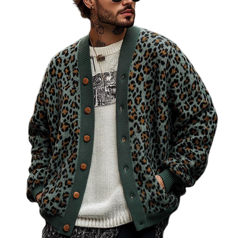Leopard Print Cardigan - Button Front