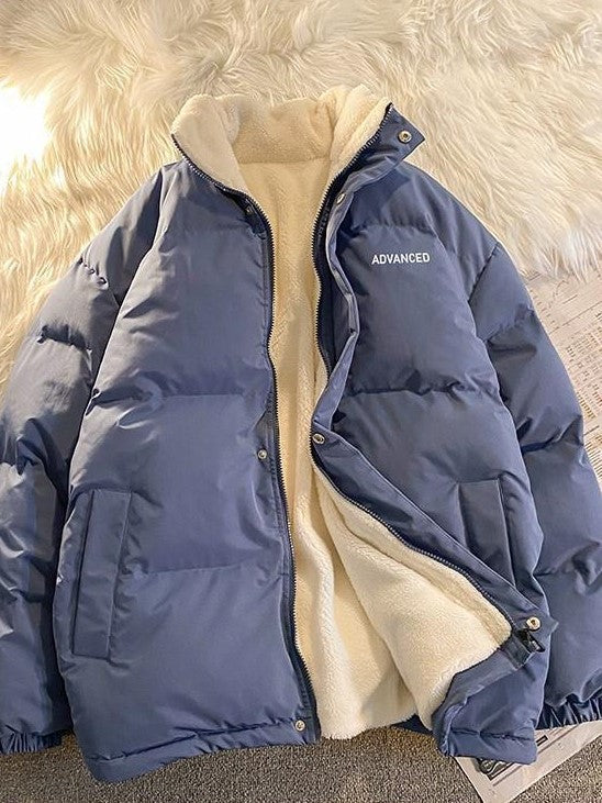 Women’s Padded Puffer Jacket With High Neck Zip Up