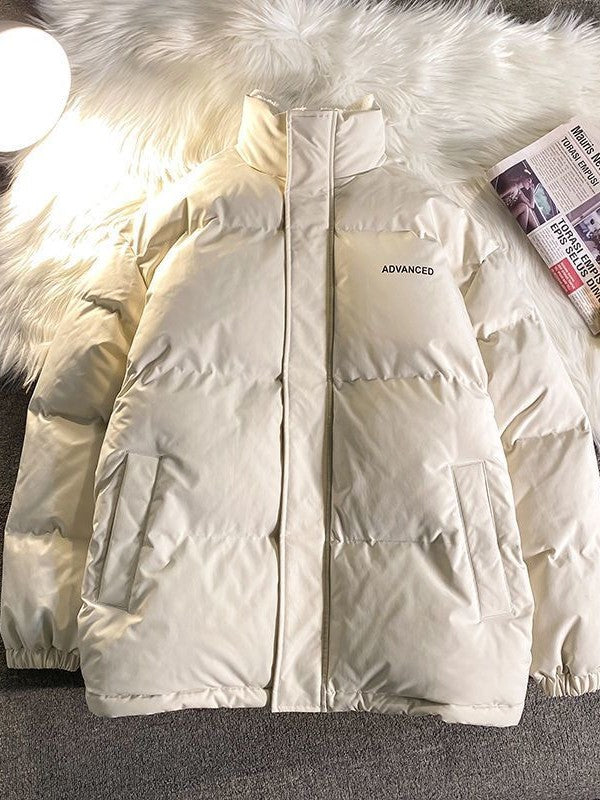 Women’s Padded Puffer Jacket With High Neck Zip Up