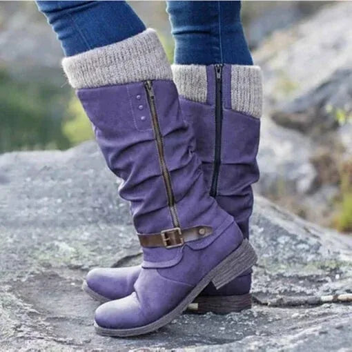 High Boots | Buckle Strap with Block Heel