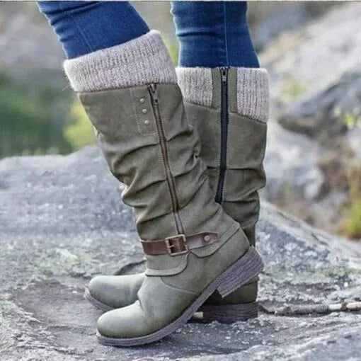High Boots | Buckle Strap with Block Heel