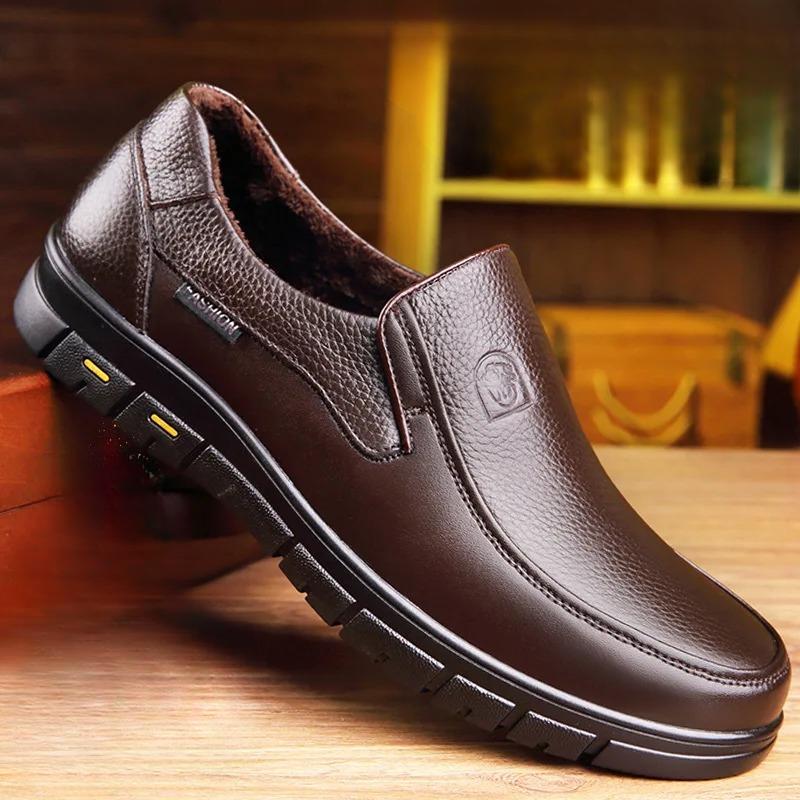 Slip On Loafers - Rounded Toe with Thick Sole Design