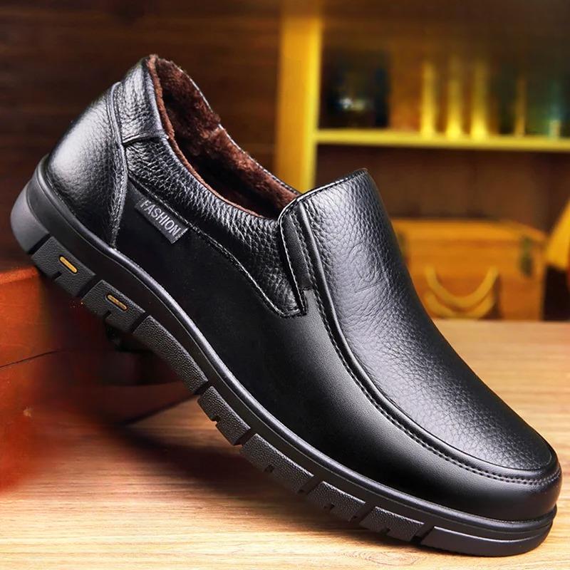 Slip On Loafers - Rounded Toe with Thick Sole Design