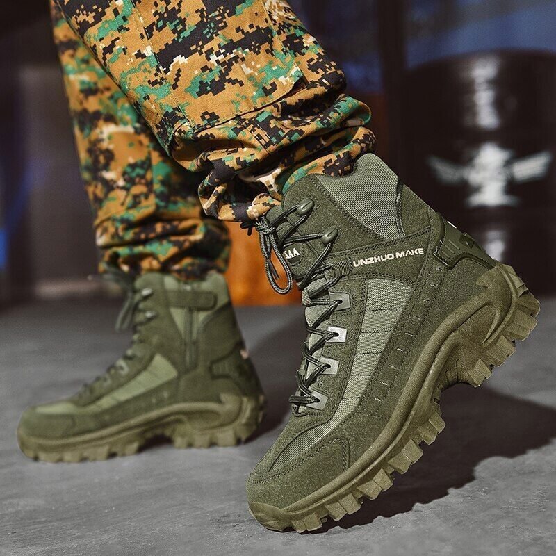 Tactical Combat Boots - Lace Up Ankle Design