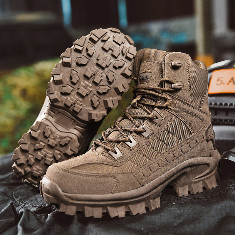 Tactical Combat Boots - Lace Up Ankle Design