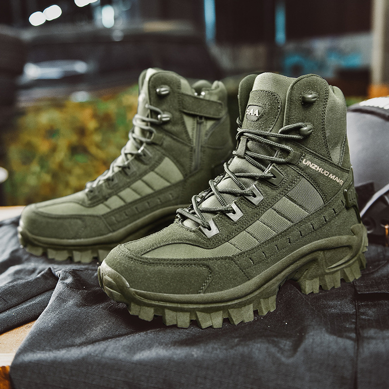 Tactical Combat Boots - Lace Up Ankle Design