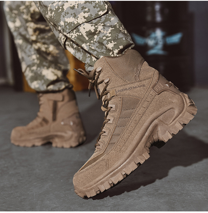 Tactical Combat Boots - Lace Up Ankle Design