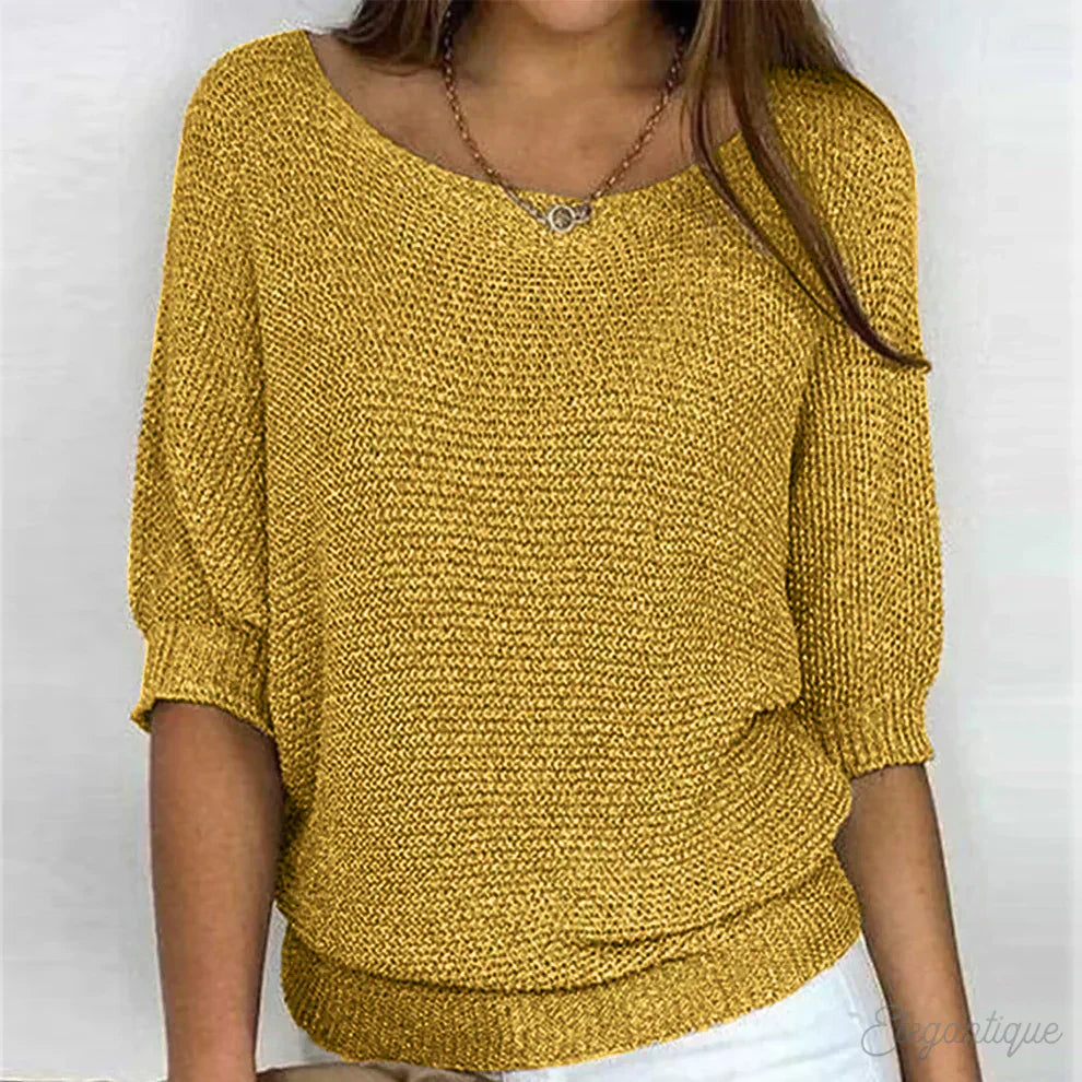 Knit Top | Loose Fit with Half Sleeve Design