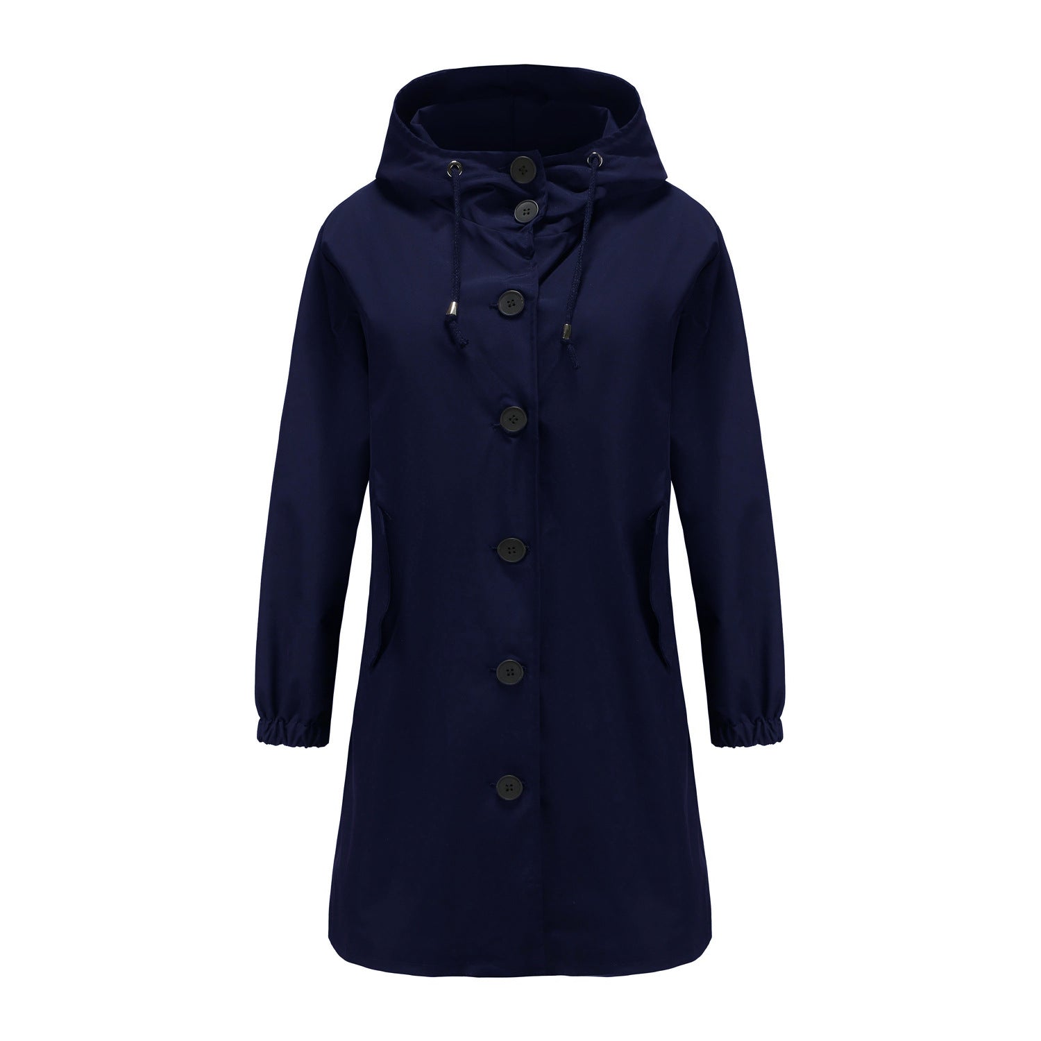 Rain Jacket - Hooded Oversized Style with Button Front