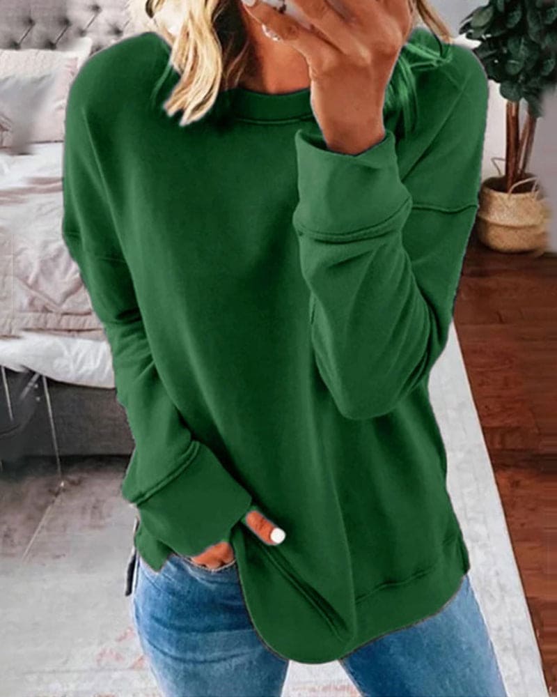 Sweatshirt | Relaxed Fit with Round Neck